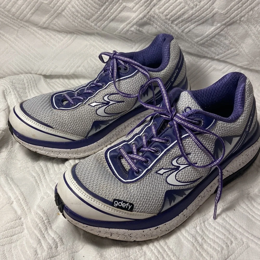 Gravity Defyer Women's Mighty Walk Athletic Shoes Purple White